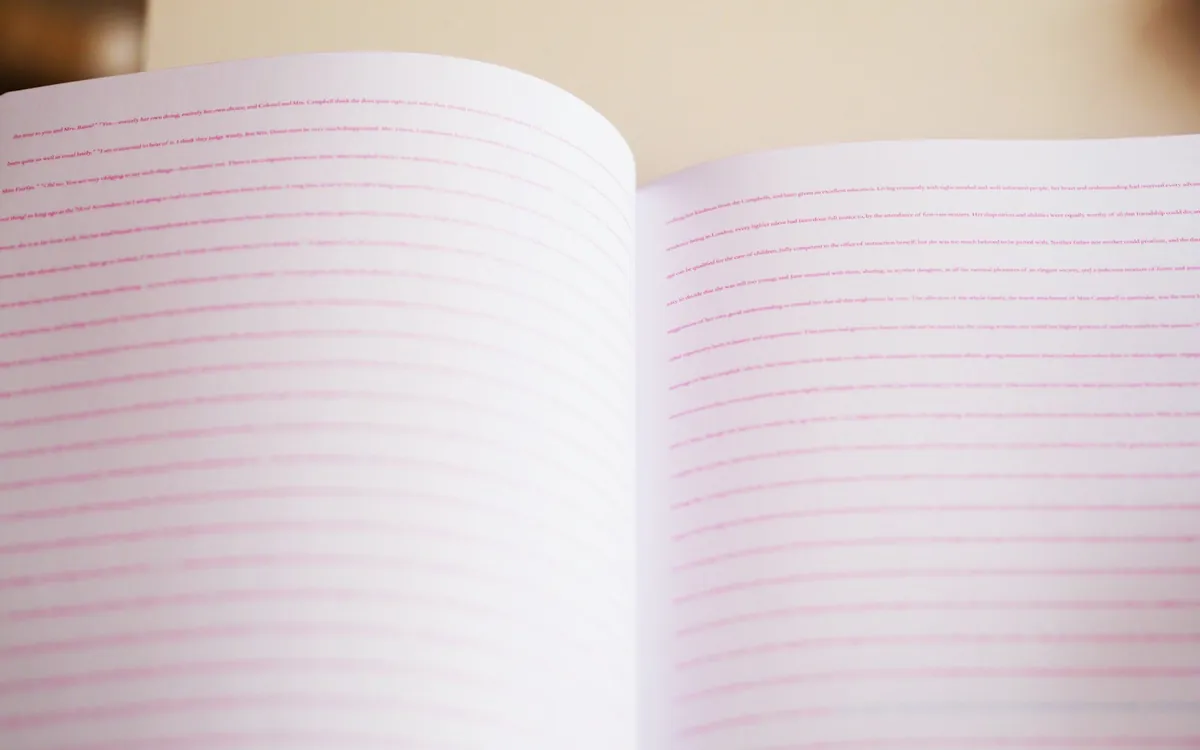 An open lined notebook ready for notes; illustrative stock photo